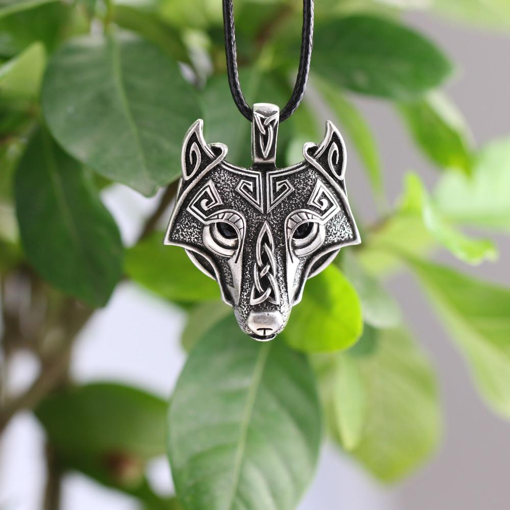 Norse Wolf Head Necklace - Kostenloser Versand! | Brehn