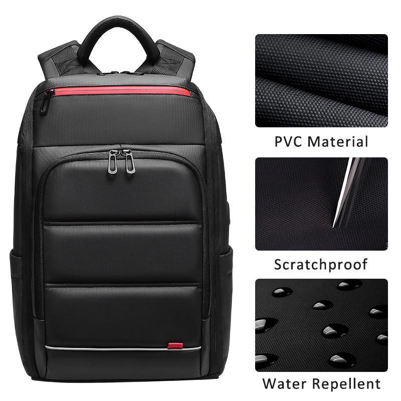 Brehn | 15,6 Zoll Laptop Reise Rucksack Wasserabweisend Funktionaler Rucksack Mit USB-Ladeanschluss