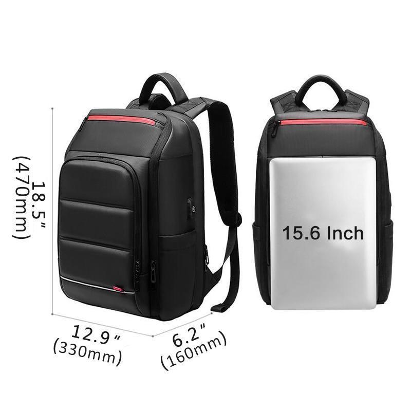 Brehn | 15,6 Zoll Laptop Reise Rucksack Wasserabweisend Funktionaler Rucksack Mit USB-Ladeanschluss