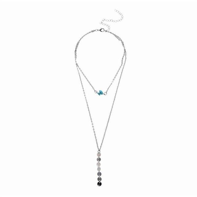 Mehrschichtige Boho Tropfenhalsketten | Brehn