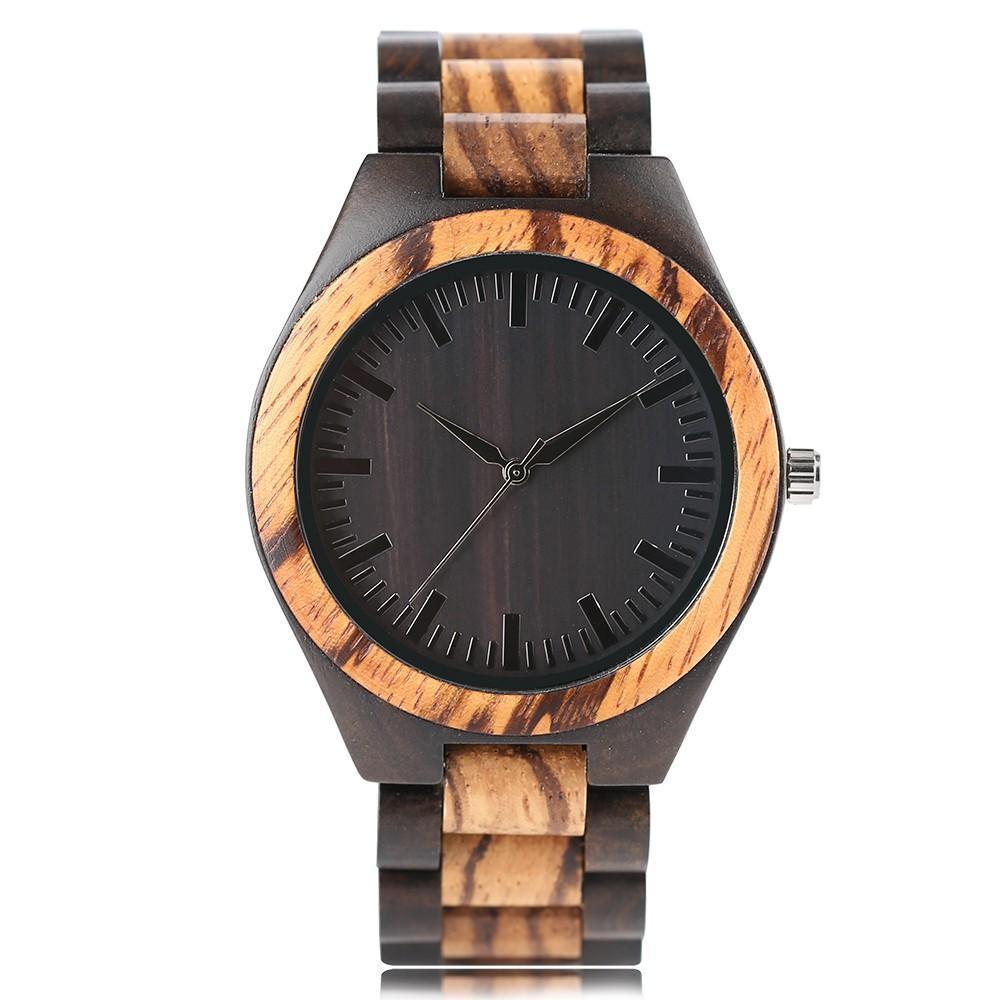 Brehn | Bambus Holz Uhr - Natürlicher Holzarmband, Quarz