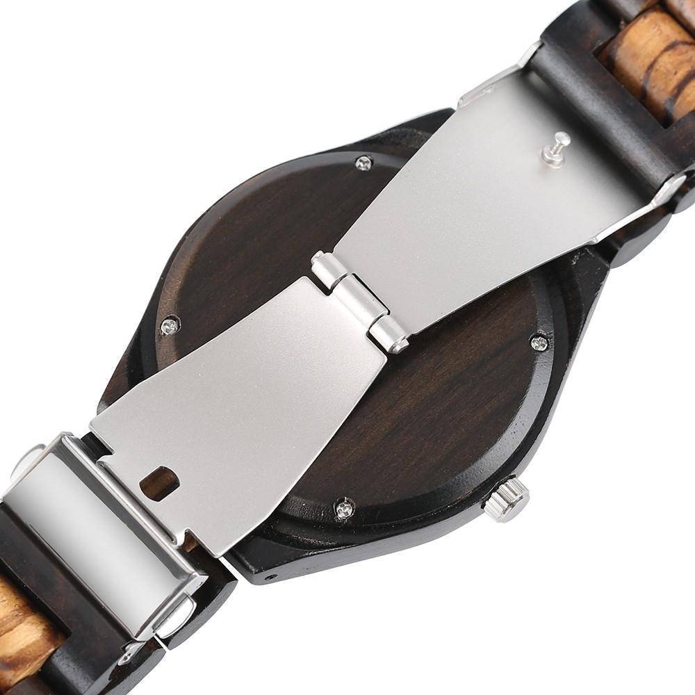 Brehn | Bambus Holz Uhr - Natürlicher Holzarmband, Quarz