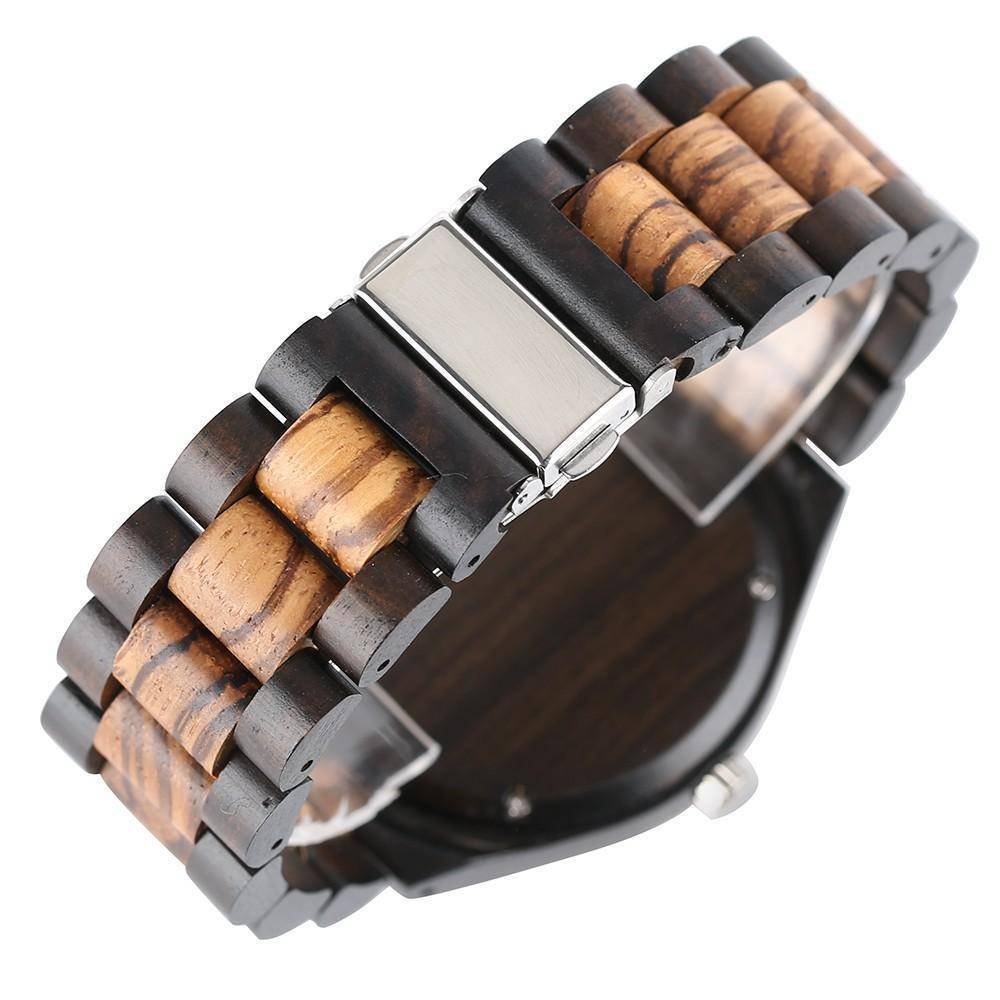 Brehn | Bambus Holz Uhr - Natürlicher Holzarmband, Quarz