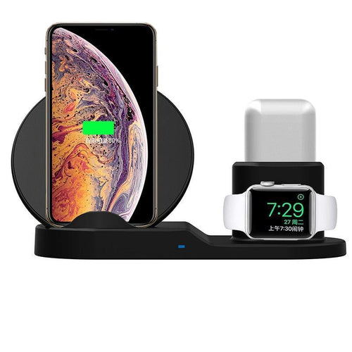 Brehn | Schnelles Ladegerät Drahtloser Charger Für iPhone 3 In 1 Dockingstation Für Apple Watch Series 1 2 3 Airpods
