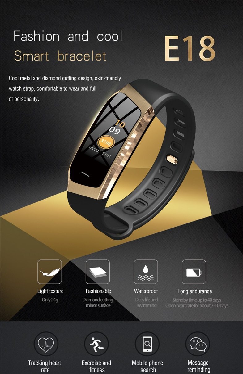 Brehn | Fitband Smartwatch wasserdicht Blutdruck Sauerstoff Herzfrequenzmonitor Sportarmband