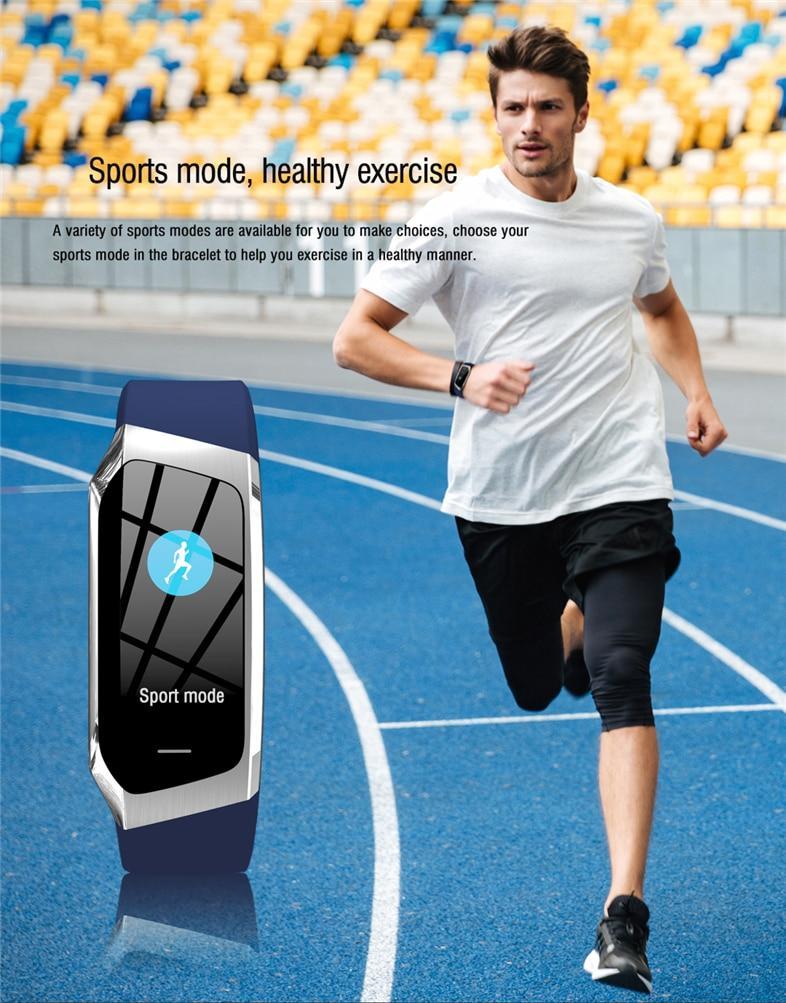 Brehn | Fitband Smartwatch wasserdicht Blutdruck Sauerstoff Herzfrequenzmonitor Sportarmband