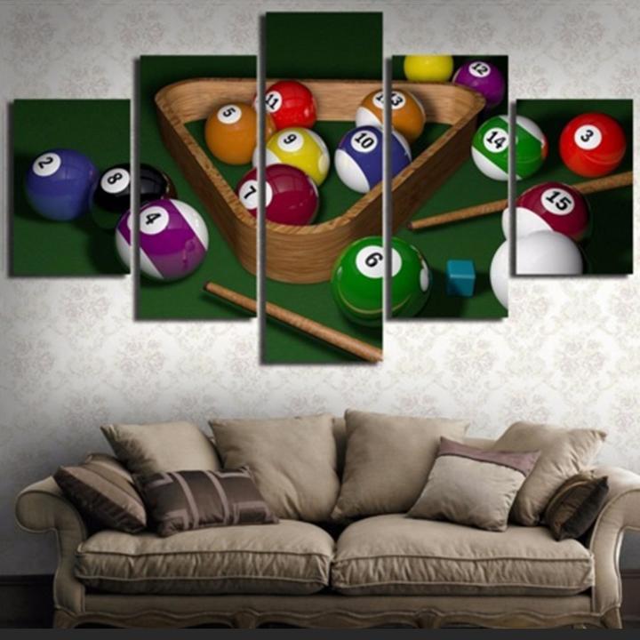 Billard & Ball - Leinwand Wandkunst Gemälde