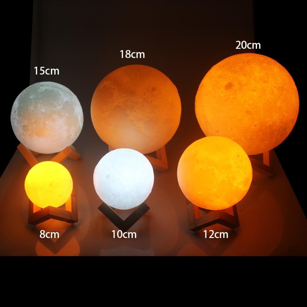 Brehn | Wiederaufladbare drahtlose Dual-Farben-Mondvollmond-Nacht-LED-Lampe
