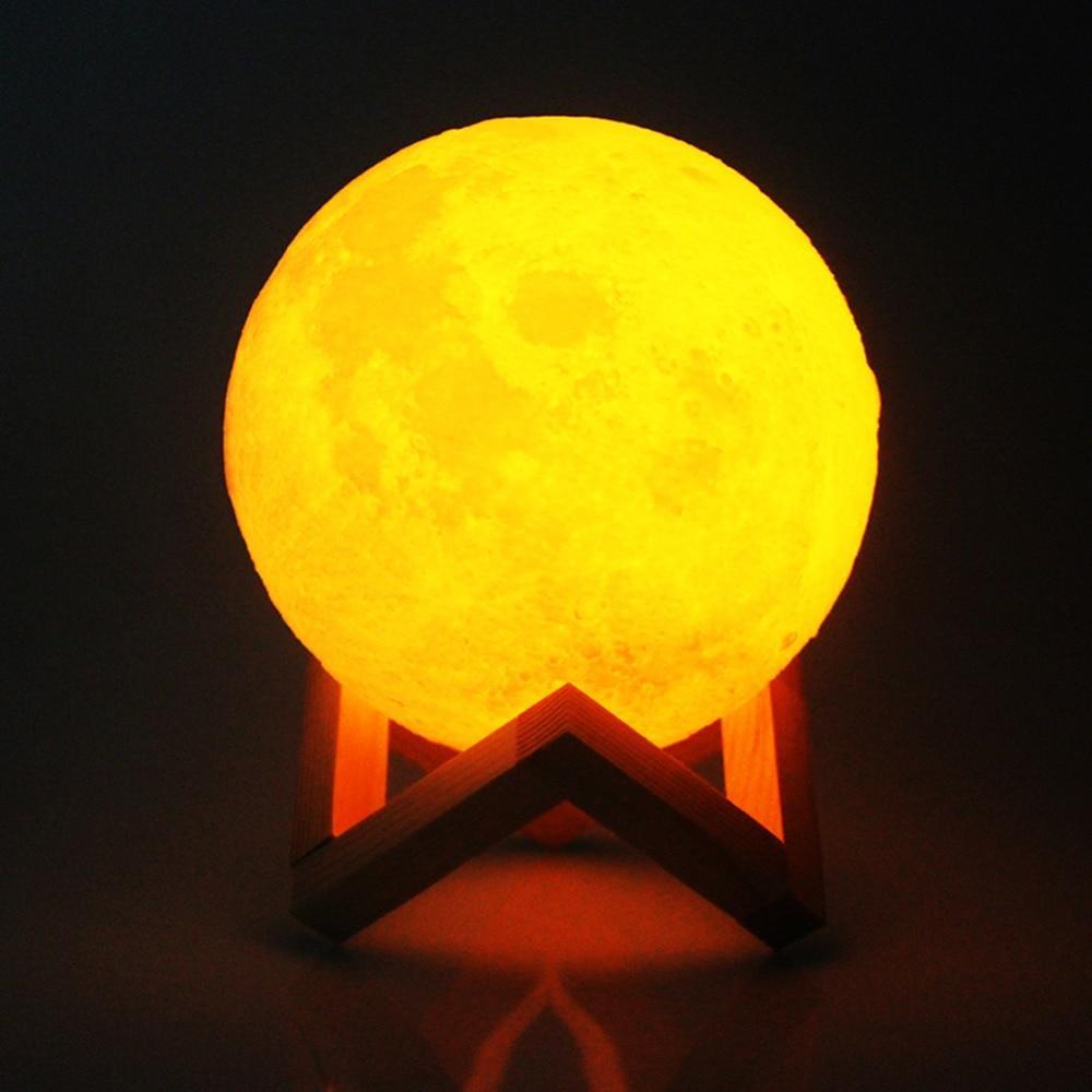 Brehn | Wiederaufladbare drahtlose Dual-Farben-Mondvollmond-Nacht-LED-Lampe