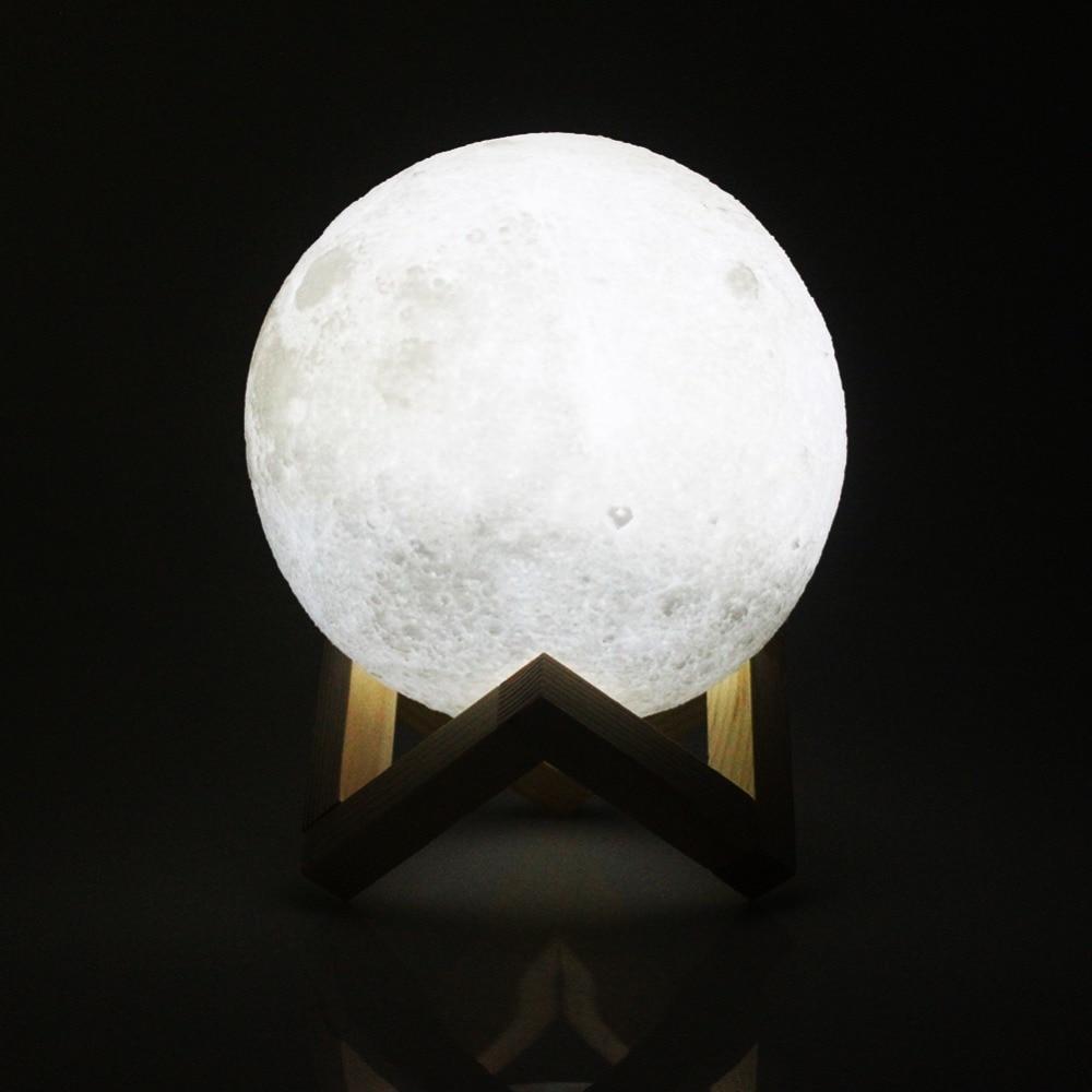 Brehn | Wiederaufladbare drahtlose Dual-Farben-Mondvollmond-Nacht-LED-Lampe