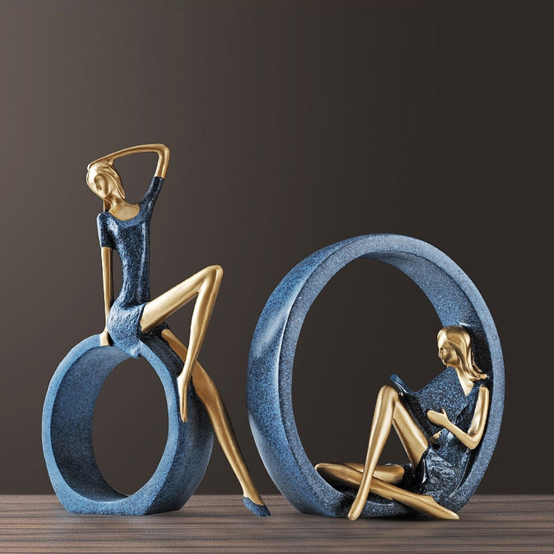 Kreative europäische Miniatur moderne Mädchenfiguren