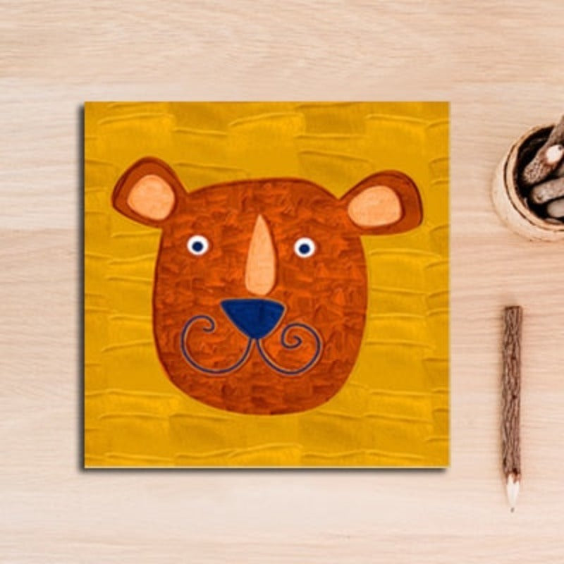 Cartoon Tiere Kinderzimmer - Leinwand Wandkunst Malerei