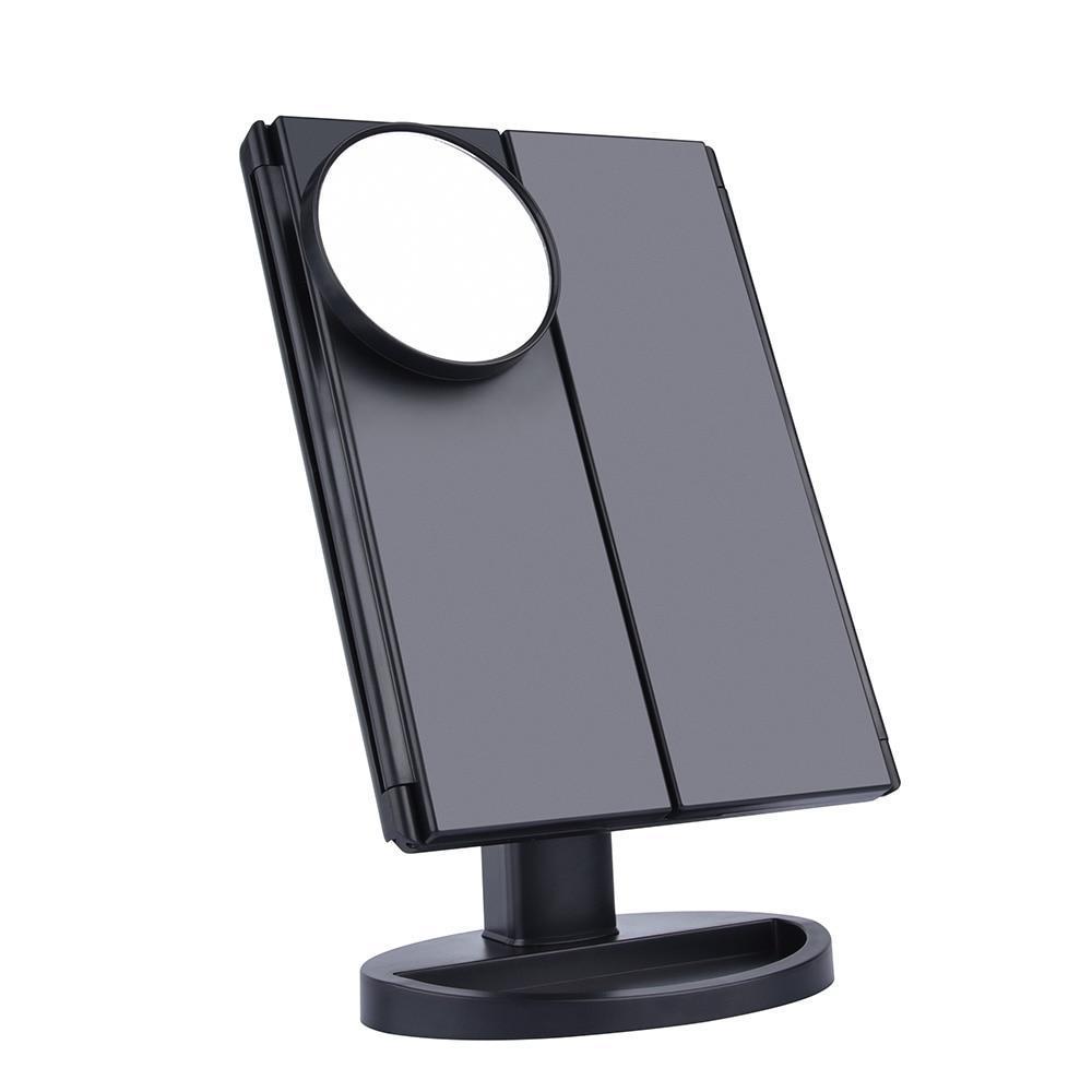 Brehn | 22 LED beleuchteter Schminkspiegel - Desktop-Touchscreen-Make-Up-Spiegel