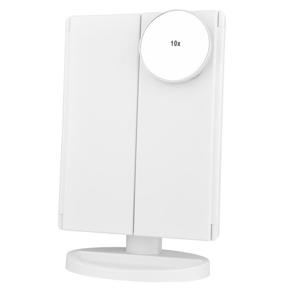 Brehn | 22 LED beleuchteter Schminkspiegel - Desktop-Touchscreen-Make-Up-Spiegel