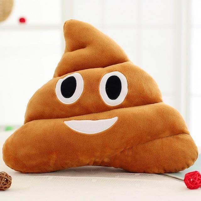 Poop Face Emoji Kissen