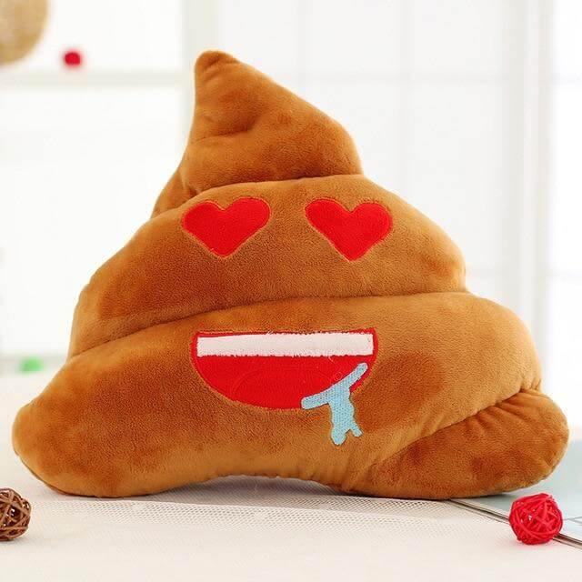 Poop Face Emoji Kissen
