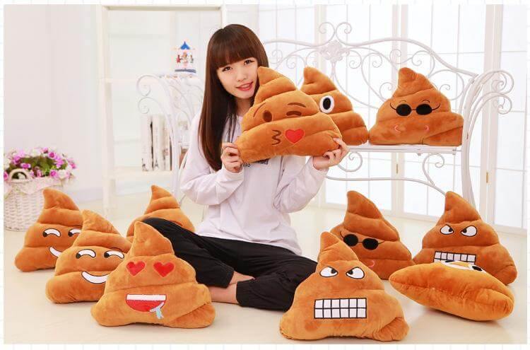Poop Face Emoji Kissen | Brehn