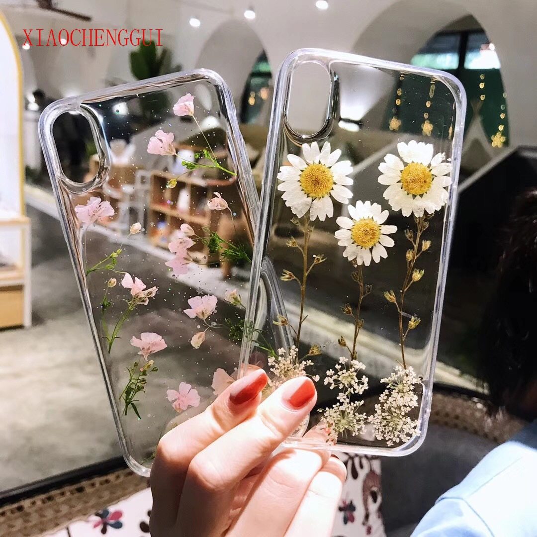 DaisyOats - Echte Trockenblumen iPhone Hülle | Brehn