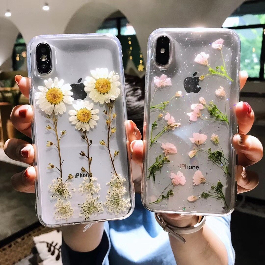 DaisyOats - Echte Trockenblumen iPhone Hülle | Brehn
