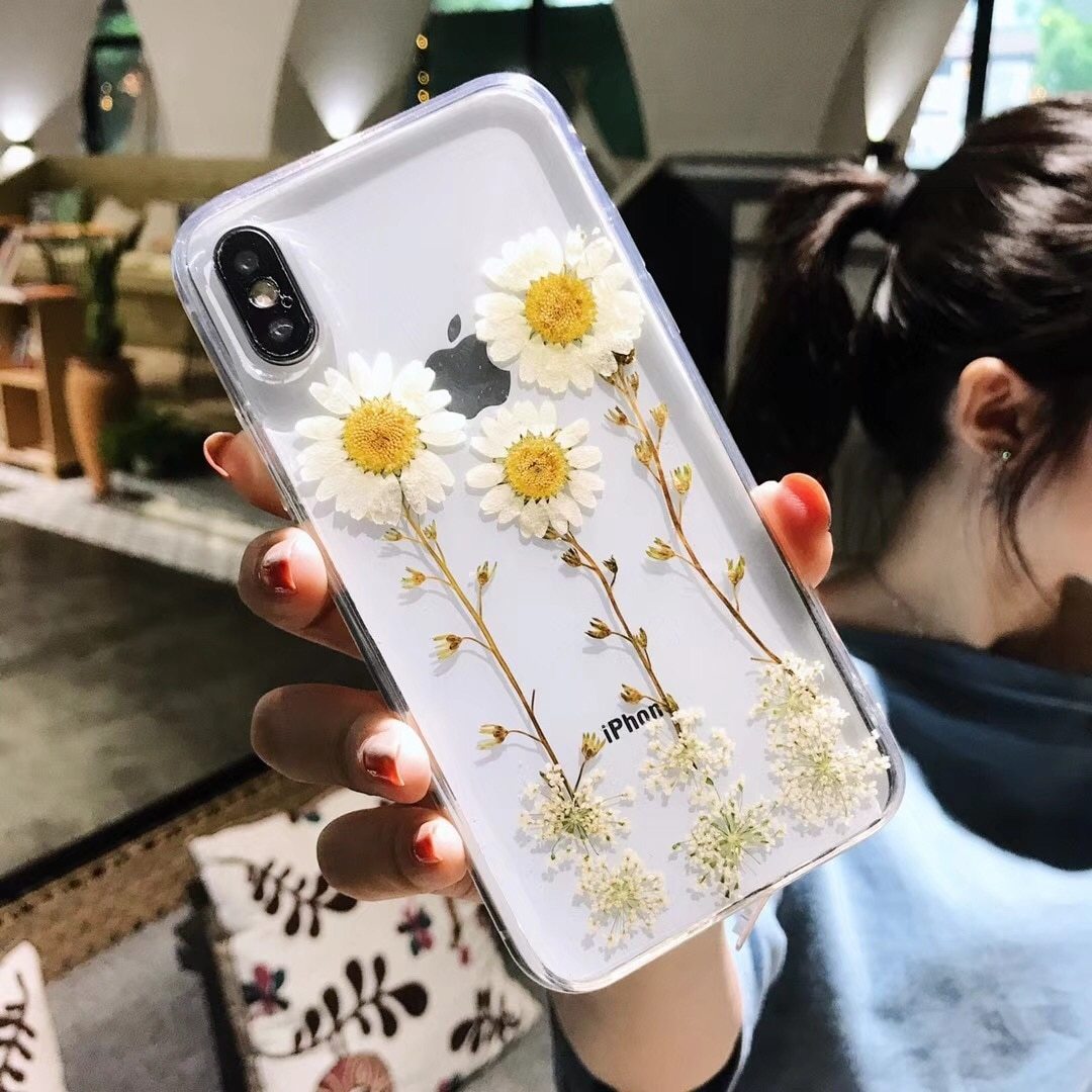 DaisyOats - Echte Trockenblumen iPhone Hülle | Brehn