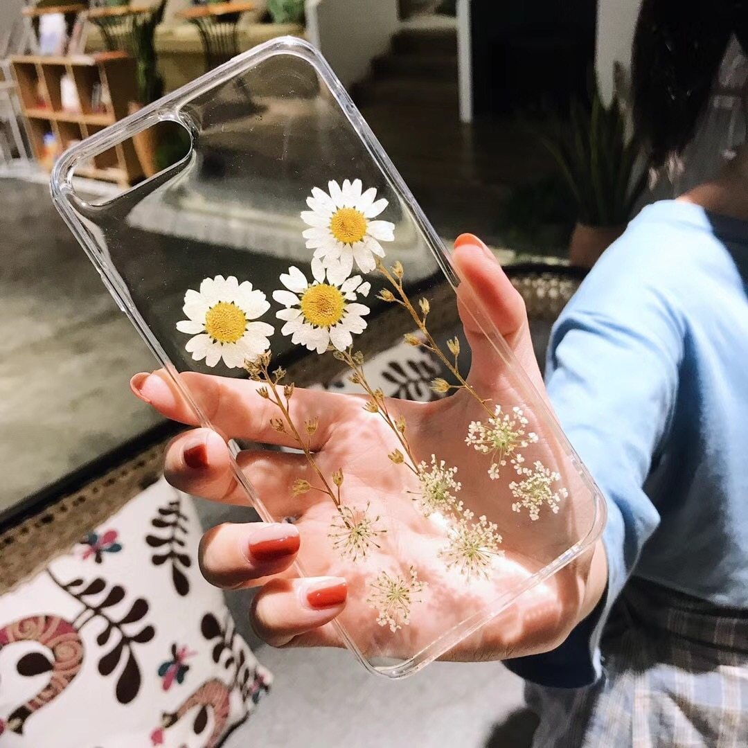 DaisyOats - Echte Trockenblumen iPhone Hülle | Brehn