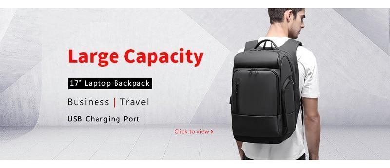 Brehn | 15,6 Zoll Laptop Reise Rucksack Wasserabweisend Funktionaler Rucksack Mit USB-Ladeanschluss