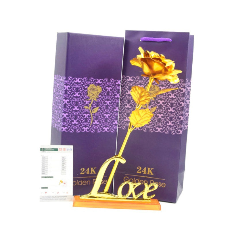Brehn | 24k vergoldete Rose | Inklusive Zertifikat und luxuriöser Geschenkbox