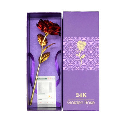 24k vergoldete Rose | Inklusive Zertifikat und luxuriösem Geschenkkarton