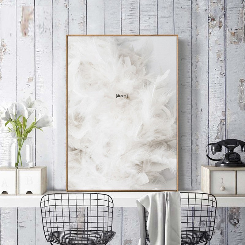 Nordic Refresh Feather Letters - Leinwandbild