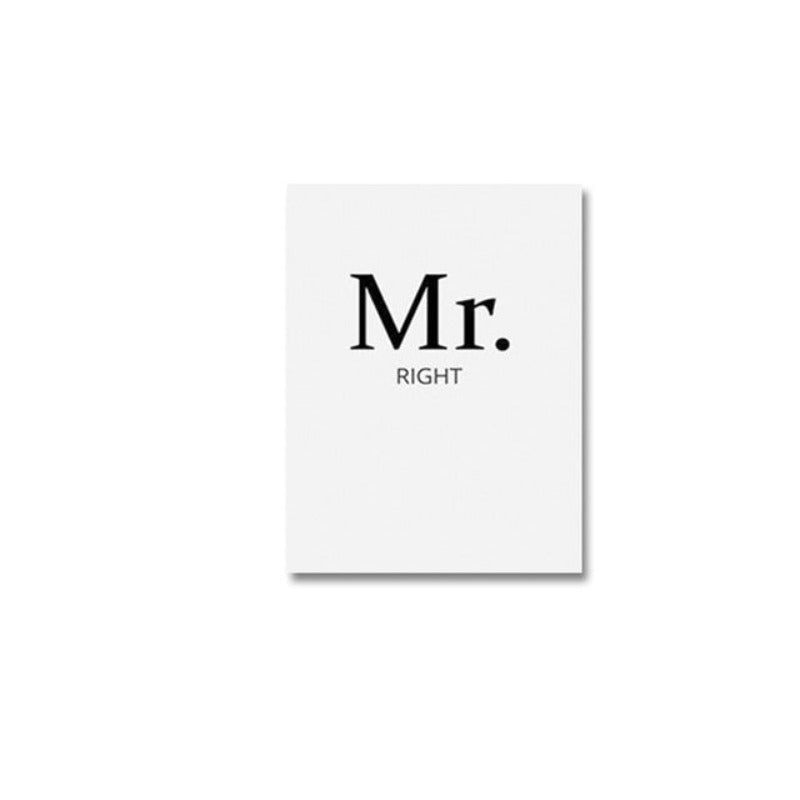 Mr. Right Mrs. Always Right Paare - Leinwand Wandkunst Malerei