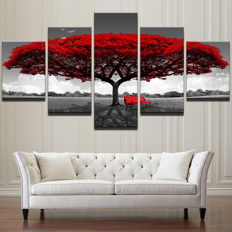 Roter Baum – Leinwandbild
