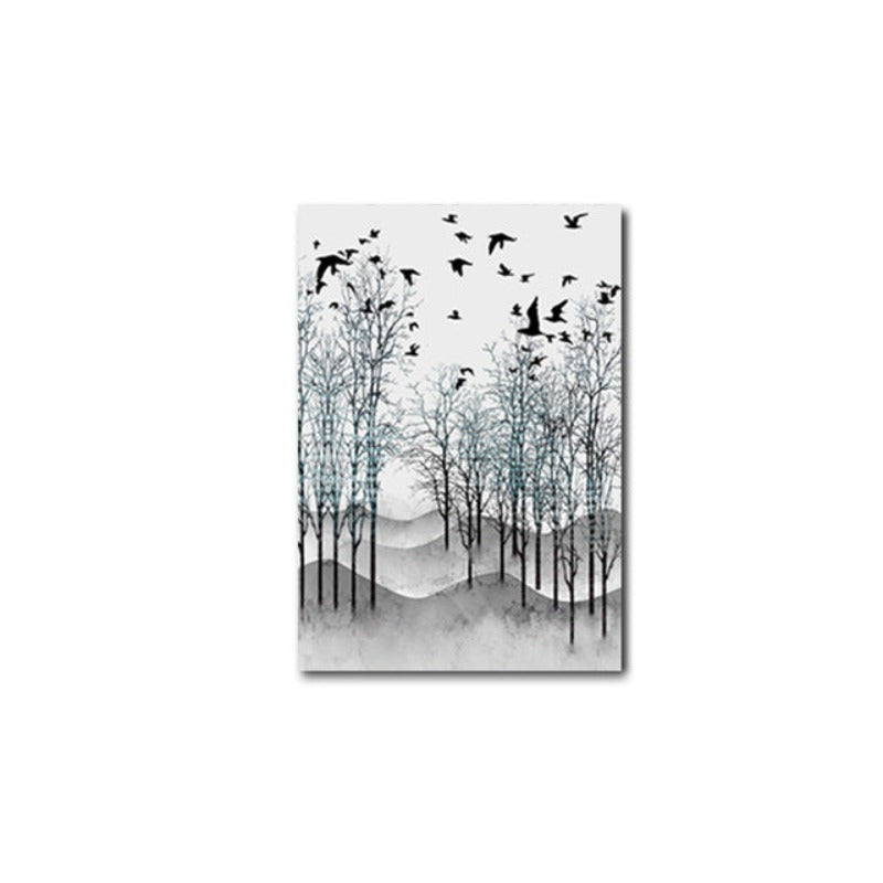 Abstract Woodland Nordic Wandkunst Drucke - Leinwand Wandkunst Malerei