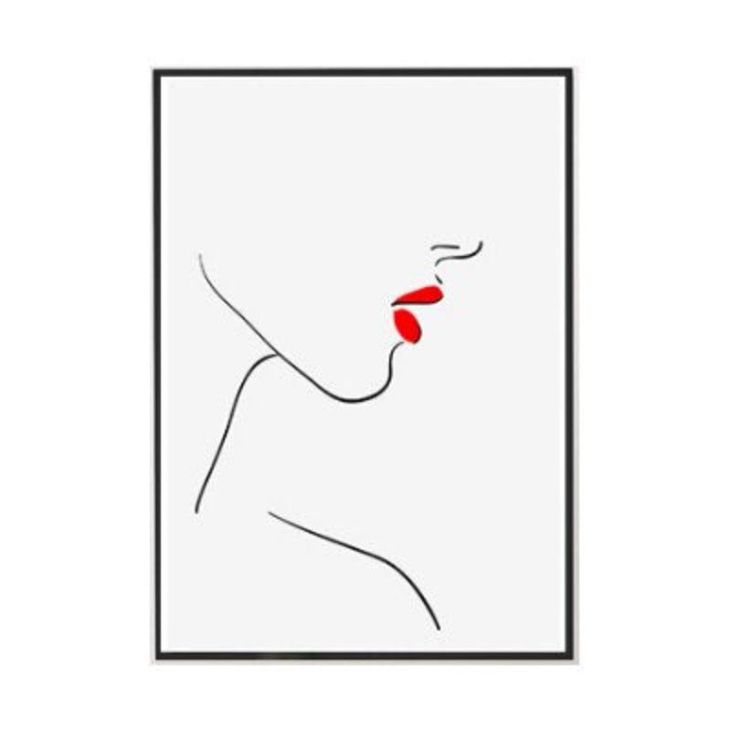 Makeup Lippen - Leinwand Wandkunst Gemälde