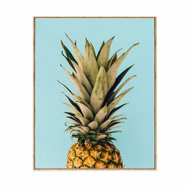 Letters Ananas-Leinwand Wandkunst Malerei