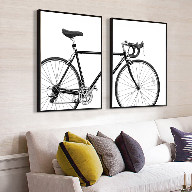 Minimalistisches Fahrraddruck - Leinwand Wandkunst Gemälde