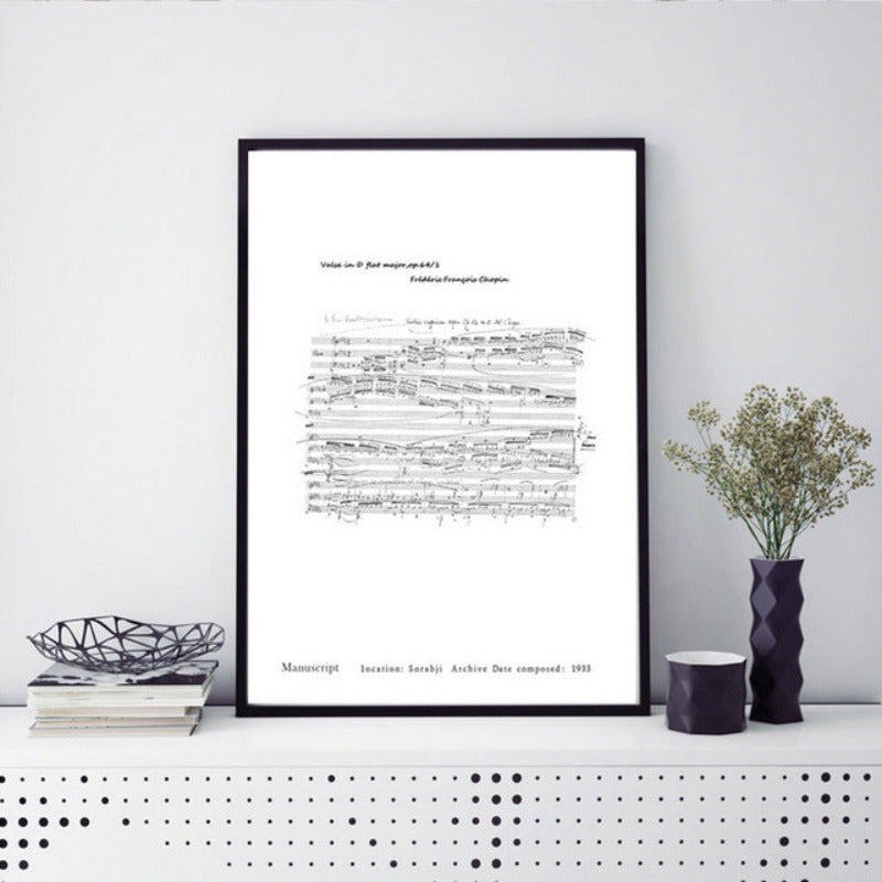 Chopin Schreiben Küstenwald - Leinwand Wandkunst Gemälde
