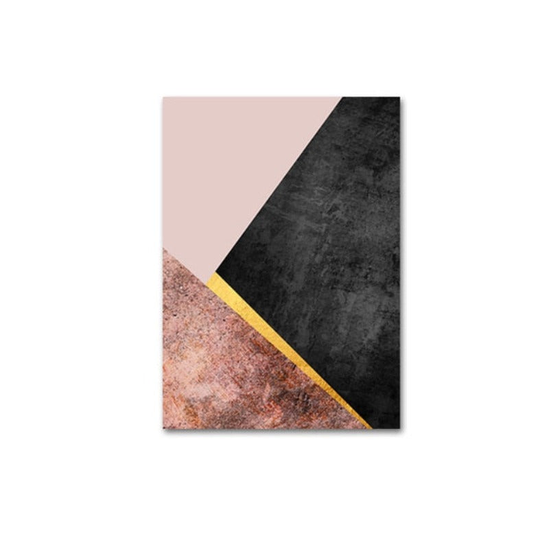 Geometrische Mode-Dreiecke - Leinwand Wandkunst Gemälde