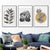 Graue Blumen Geometrische Nordische Drucke Poster - Leinwand Wandkunst Malerei