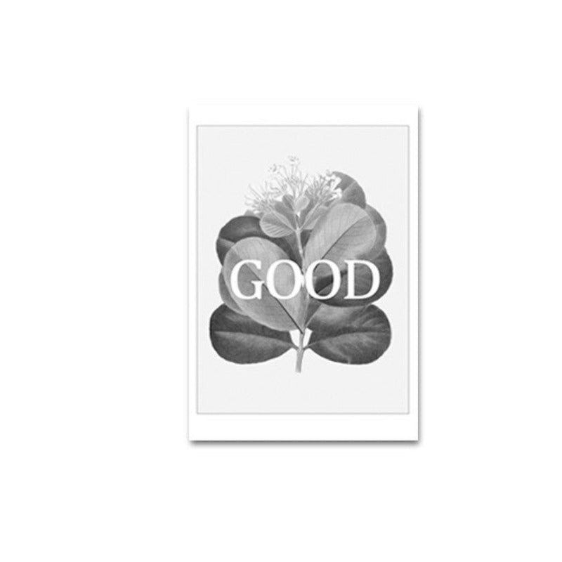 Graue Blumen Geometrische Nordische Drucke Poster - Leinwand Wandkunst Malerei
