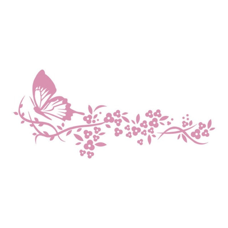Moderne Schmetterlingsblumen – Wandaufkleber auf Leinwand