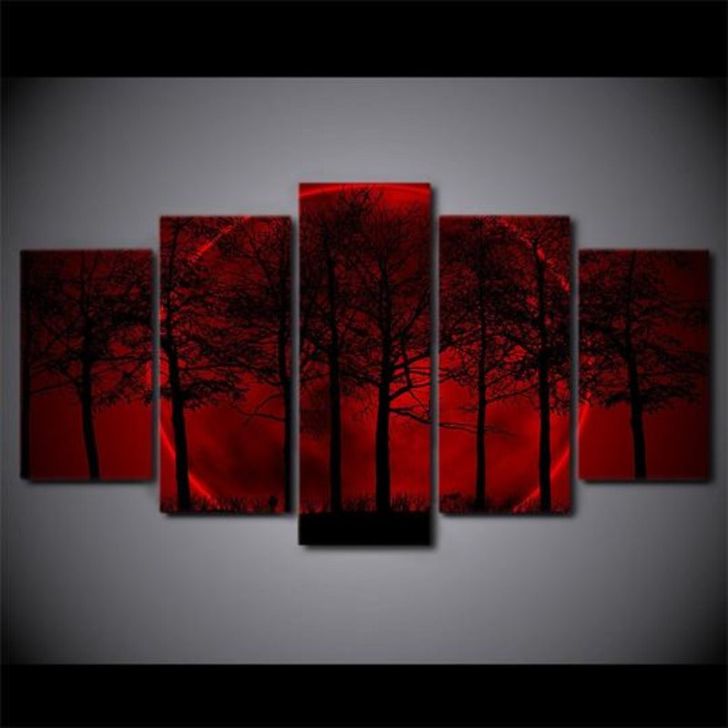 Roter Mondwald – Leinwandbild