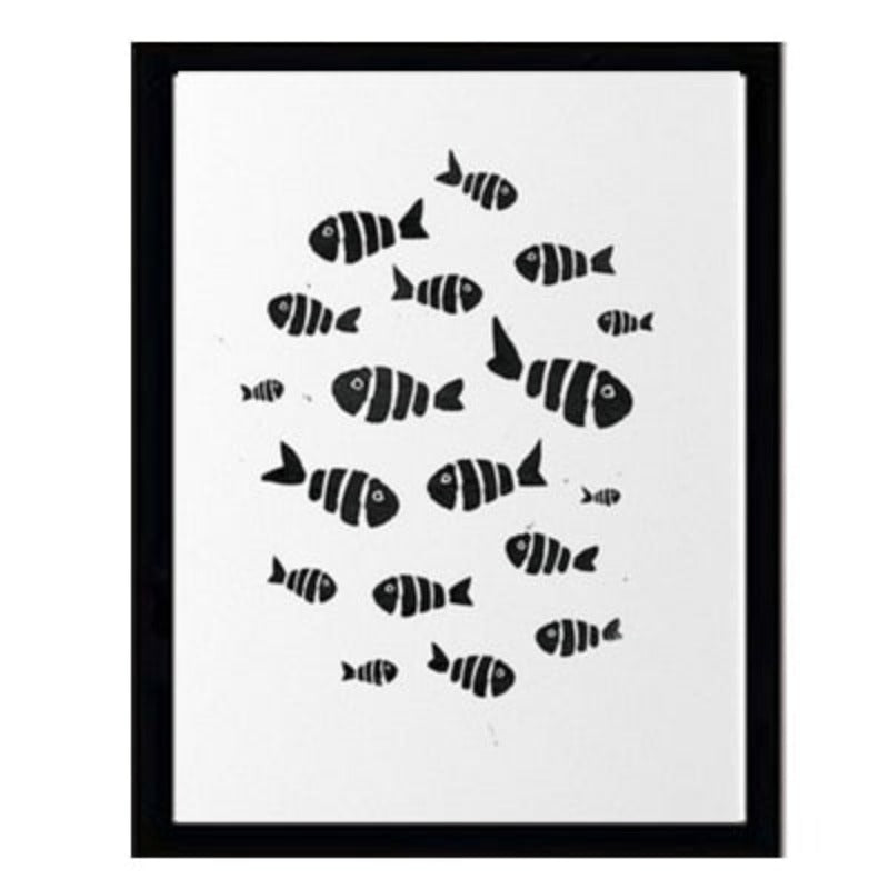 Minimalistische Schwarz-Weiß Inspirierende Buchstaben - Leinwand Wandkunst Gemälde