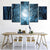 Moonlit Forest Night - Leinwand Wandkunst Malerei