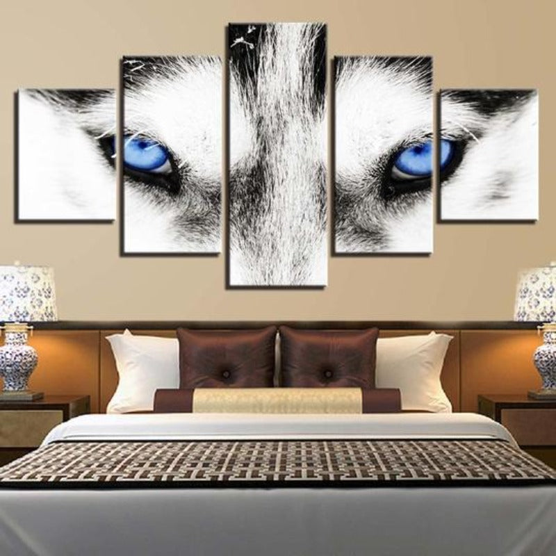 Wolfs blaue Augen - Leinwandbild