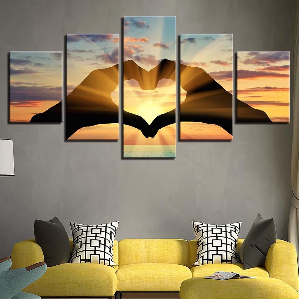 Herzform - Leinwand Wandkunst Malerei