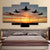 Fliegende Flugzeuge Sonnenuntergang - Leinwand Wandkunst Gemälde