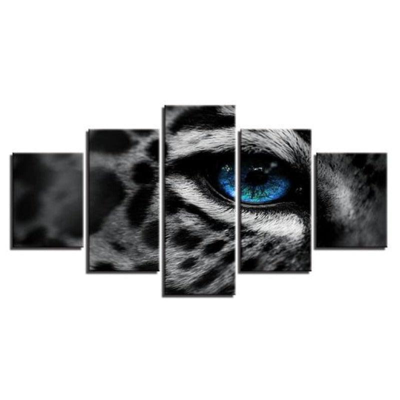 Leopard Blauäugige - Leinwand Wandkunst Gemälde