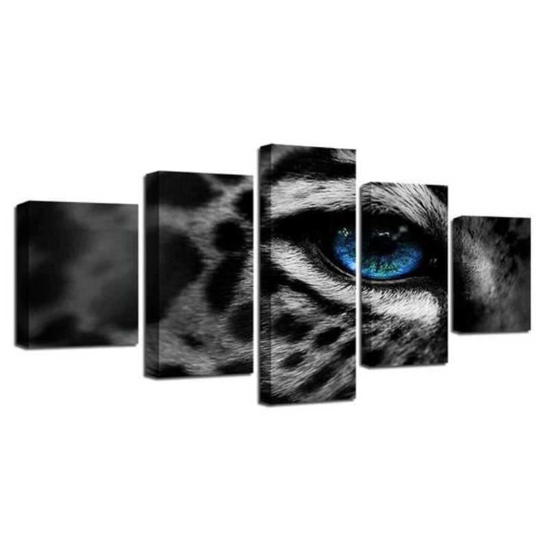 Leopard Blauäugige - Leinwand Wandkunst Gemälde