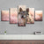 Flower Field Wolfdog - Leinwand Wandkunst Gemälde