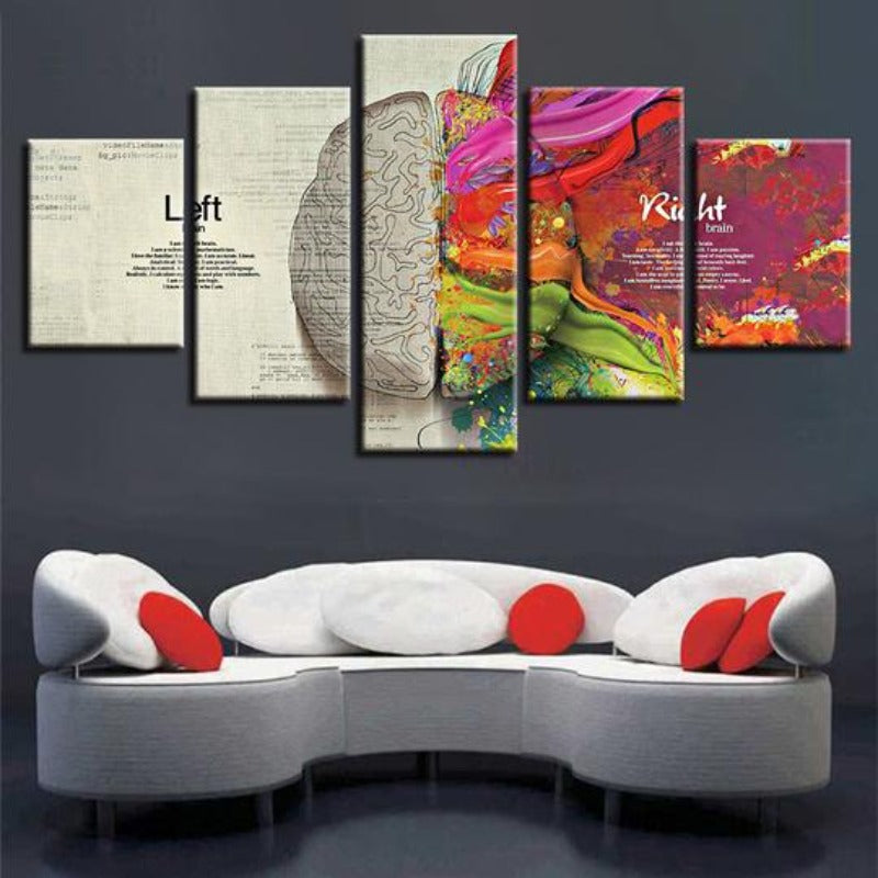 Abstracte Farb Gehirn Partition - Leinwand Wandkunst Malerei